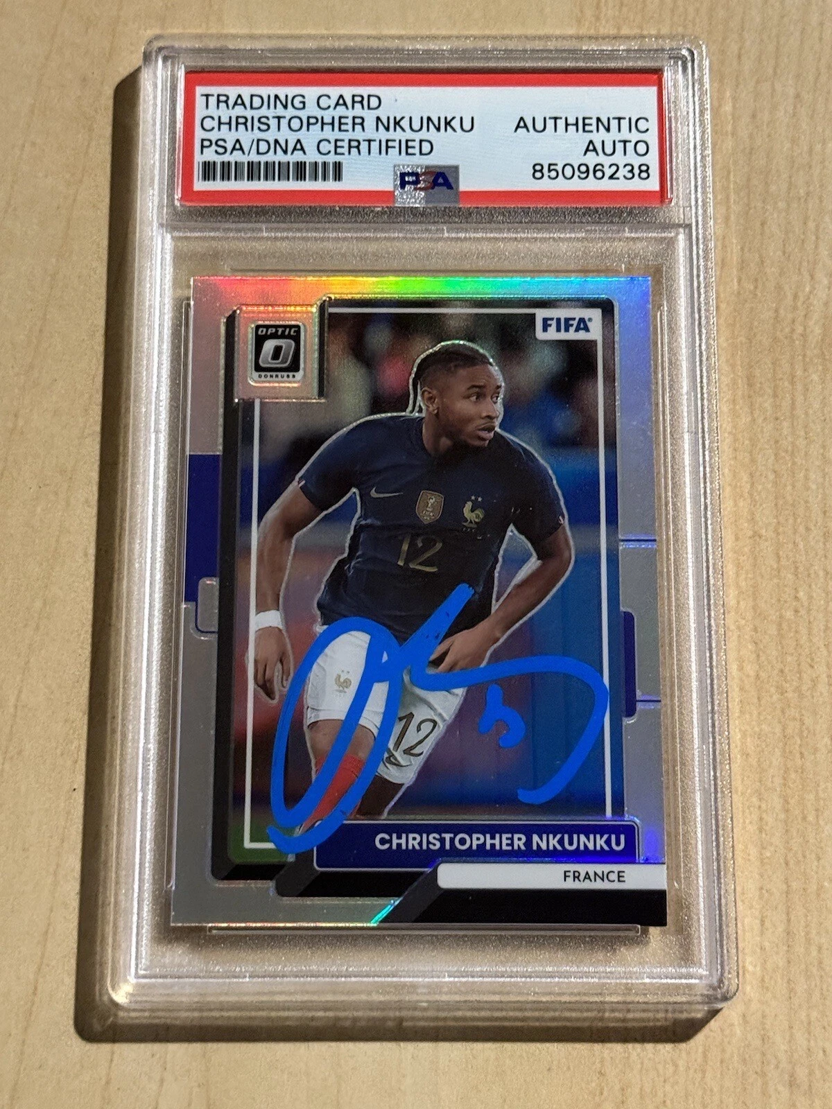 2022-23 Donruss Optic Silver Holo Prizm #47 CHRISTOPHER NKUNKU SIGNED AUTO PSA