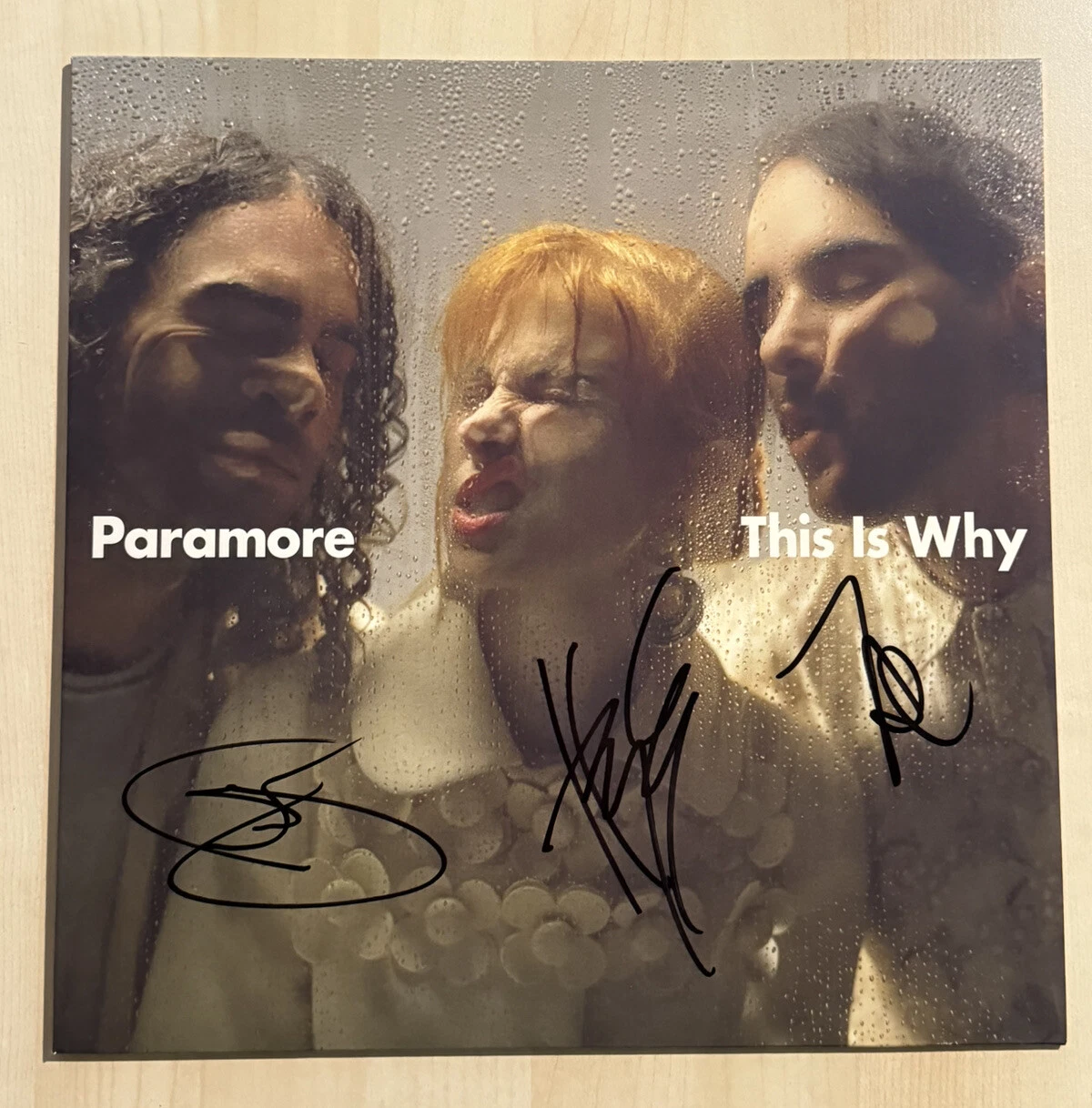 PARAMORE FULL BAND SIGNED LP VINYL RECORD ALBUM HAYLEY WILLIAMS VERY RARE COA