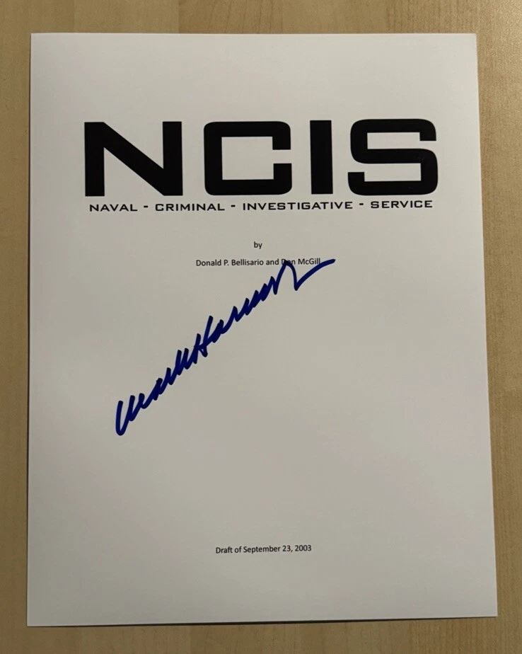 MARK HARMON SIGNED SCRIPT COVER AUTOGRAPHED NCIS STAR ACTOR GIBBS COA