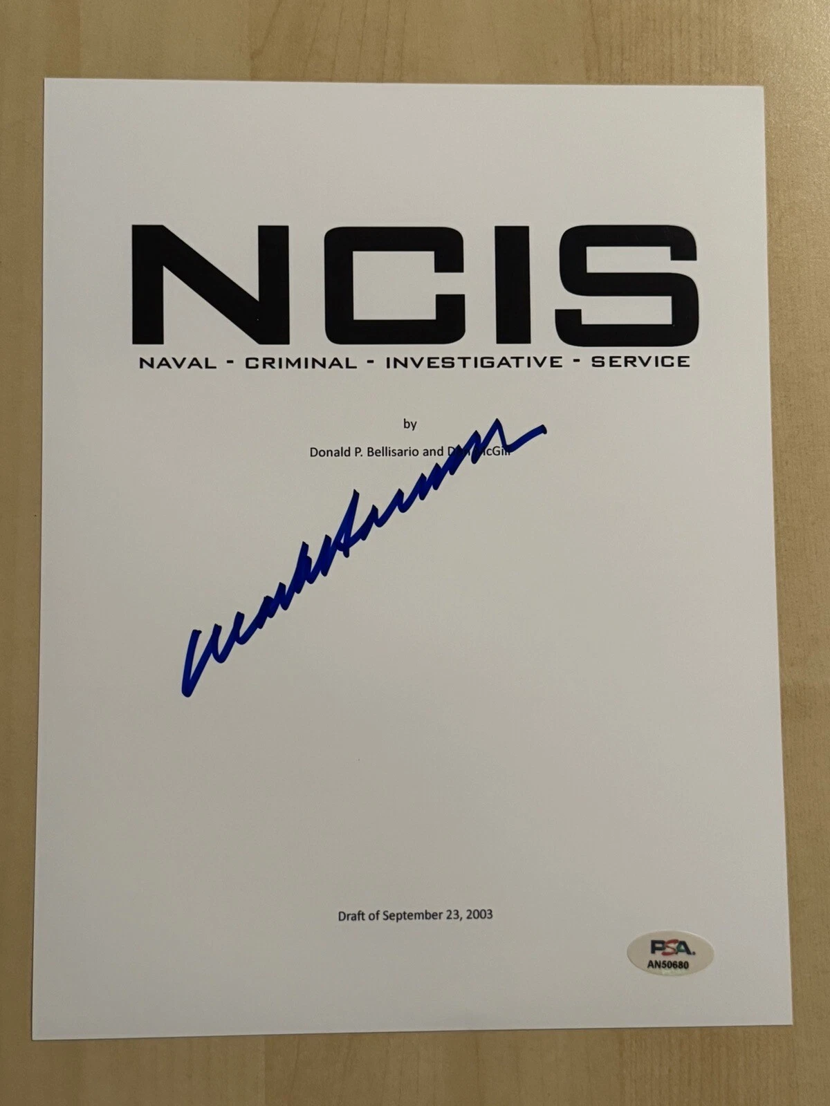 MARK HARMON SIGNED SCRIPT COVER AUTOGRAPHED NCIS STAR ACTOR GIBBS PSA COA