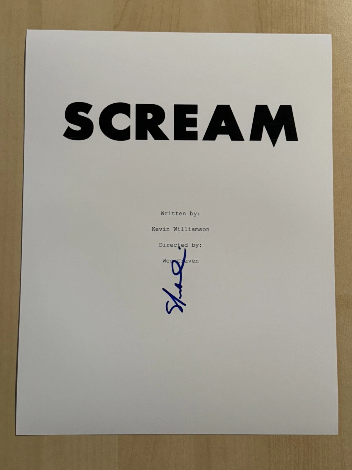 SKEET ULRICH SIGNED SCRIPT COVER ACTOR AUTOGRAPHED SCREAM MOVIE RARE COA
