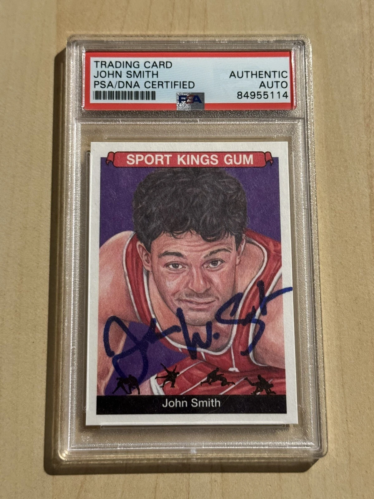 2018 SportKings Sport Kings #48 John Smith SIGNED AUTO Wrestling Card RARE PSA