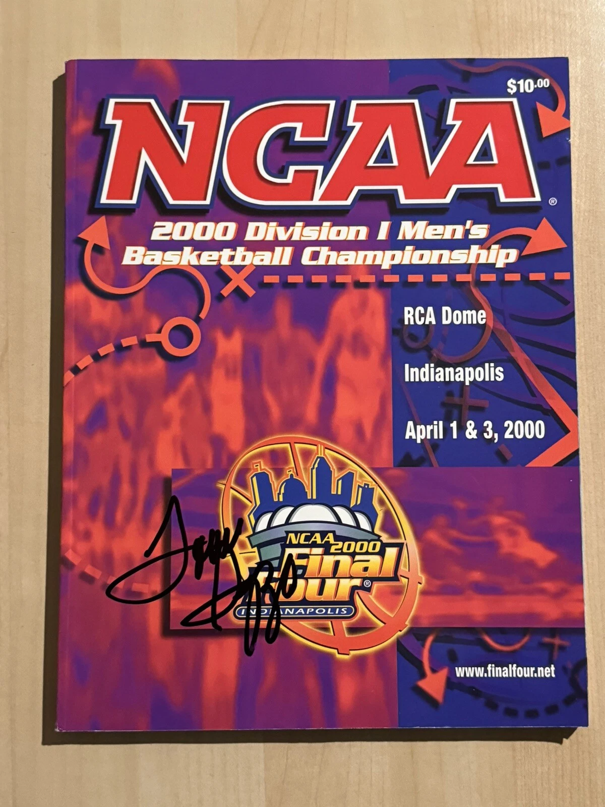 TOM IZZO SIGNED 2000 CHAMPIONSHIP PROGRAM MICHIGAN ST BASKETBALL AUTOGRAPHED COA COLLECTIBLE MEMORABILIA