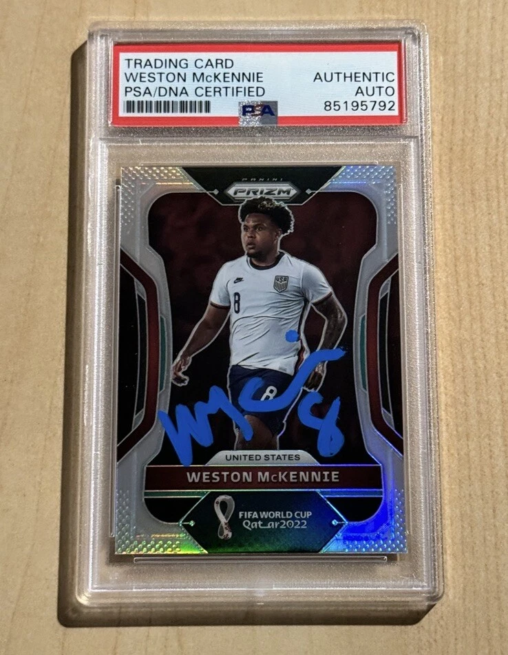 2022 Panini Prizm World Cup Prizms Silver #209 Weston McKennie SIGNED AUTO PSA