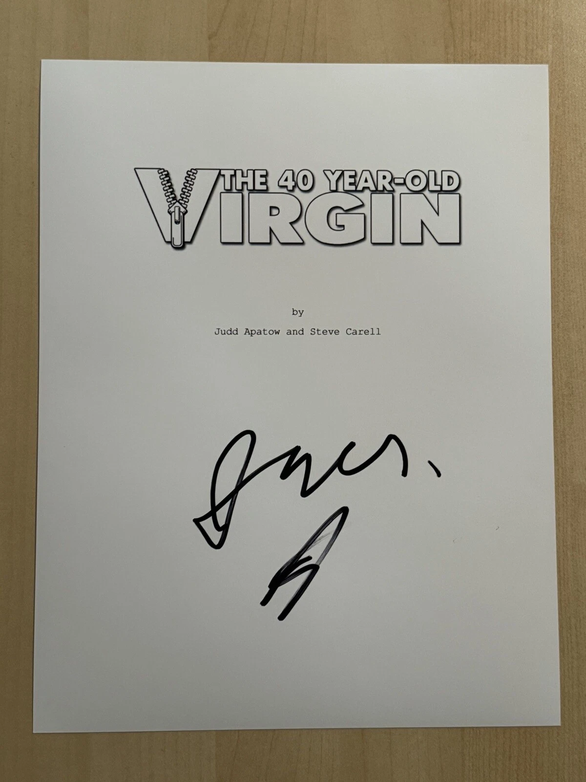 JUDD APATOW SIGNED SCRIPT COVER AUTOGRAPHED 40 YEAR OLD VIRGIN DIRECTOR COA