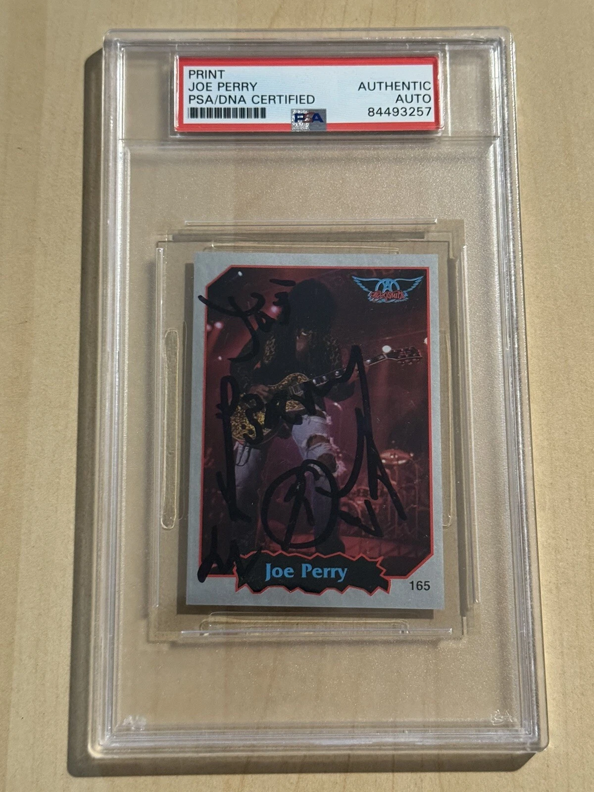 JOE PERRY SIGNED AEROSMITH BAND GUITARIST ROOKIE RC CARD PSA/DNA AUTHENTIC AUTO