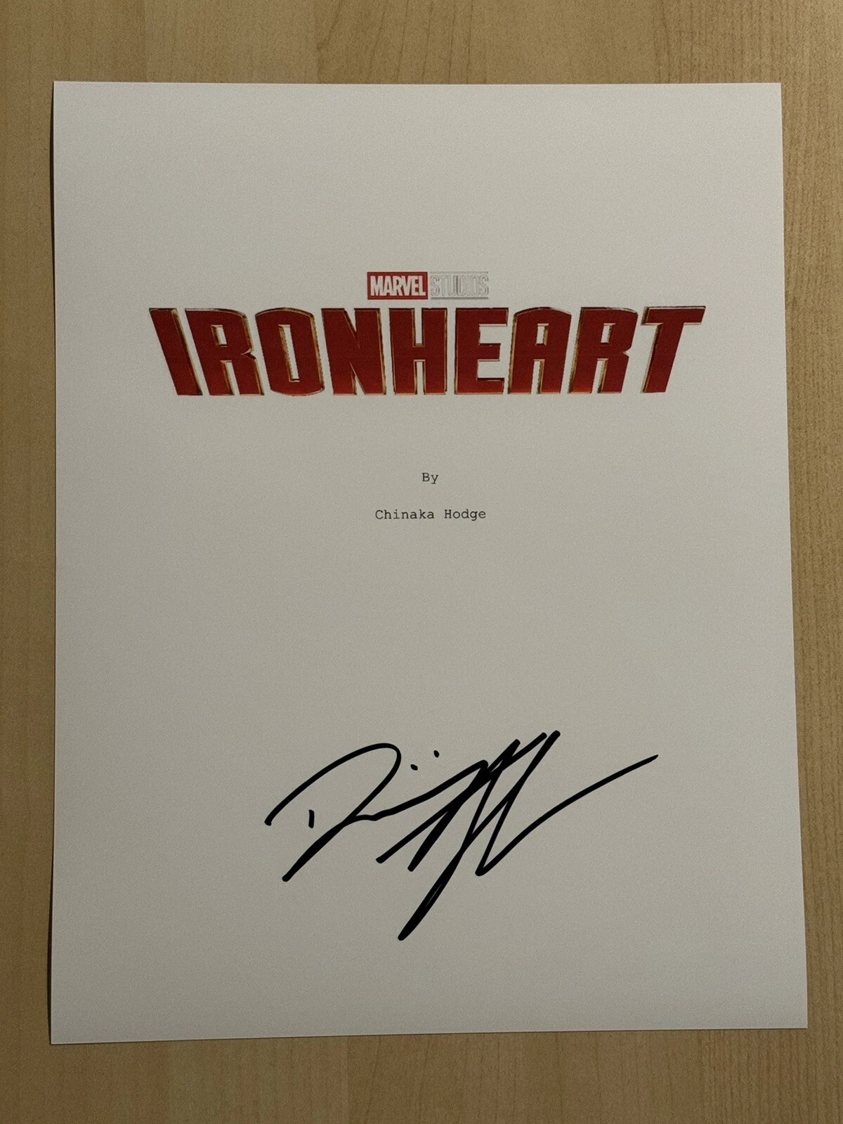 DOMINIQUE THORNE SIGNED SCRIPT COVER ACTRESS AUTOGRAPHED IRONHEART COA
