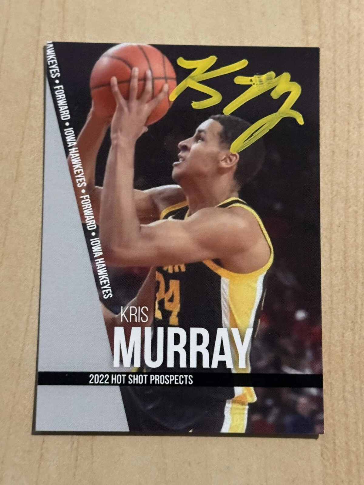 KRIS MURRAY SIGNED NBA PROSPECT ROOKIE RC CARD AUTO IOWA HAWKEYES RARE