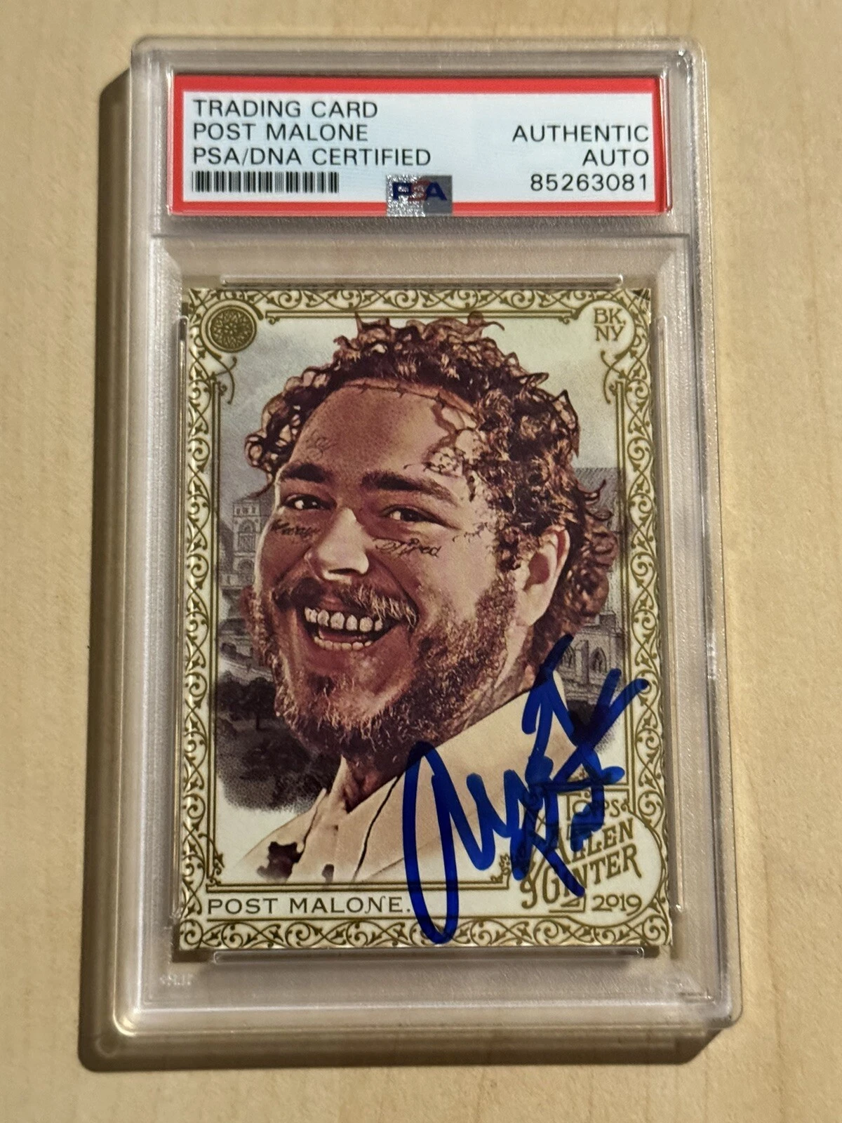 Post Malone Signed Auto 2019 Topps Allen & Ginter #176 PSA GOLD Border FULL AUTO