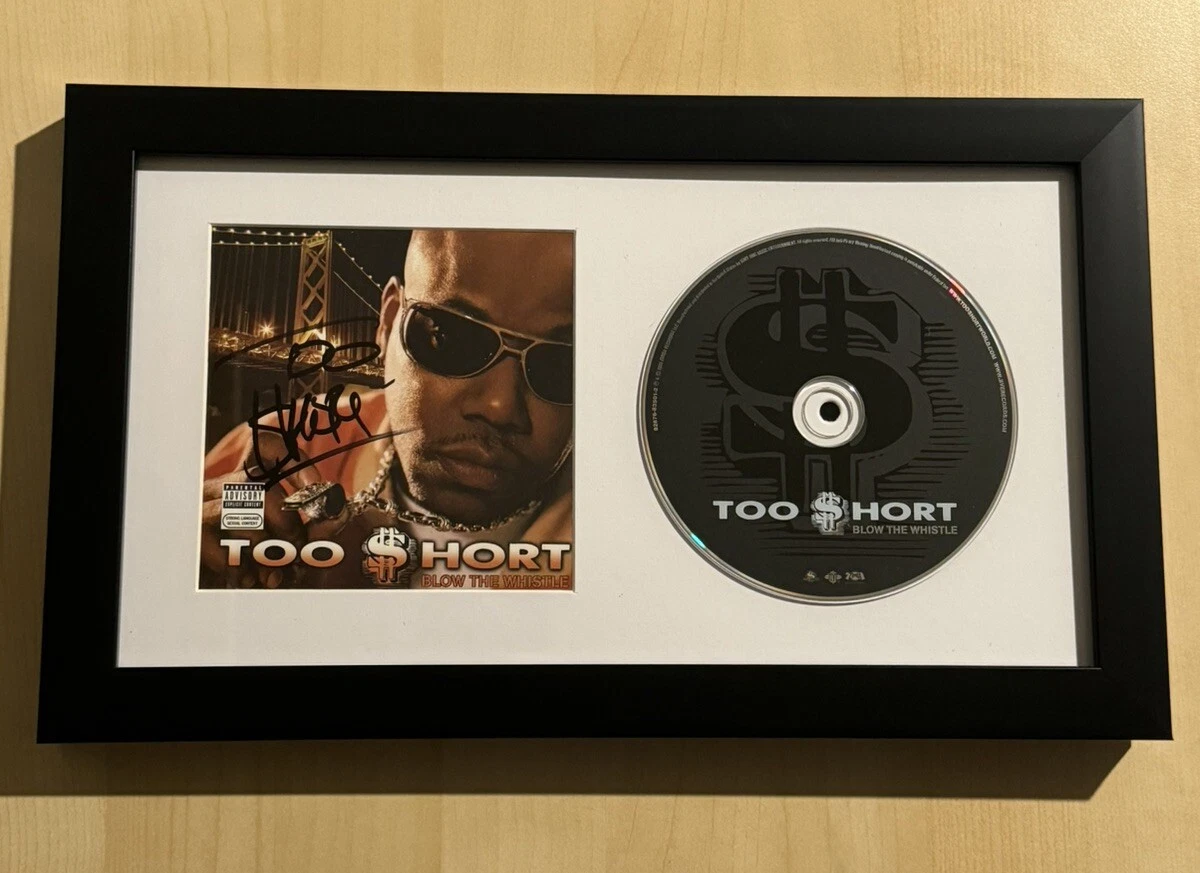 TOO SHORT RAPPER HAND SIGNED BLOW THE WHISTLE CD FRAMED HIP HOP STAR $HORT COA