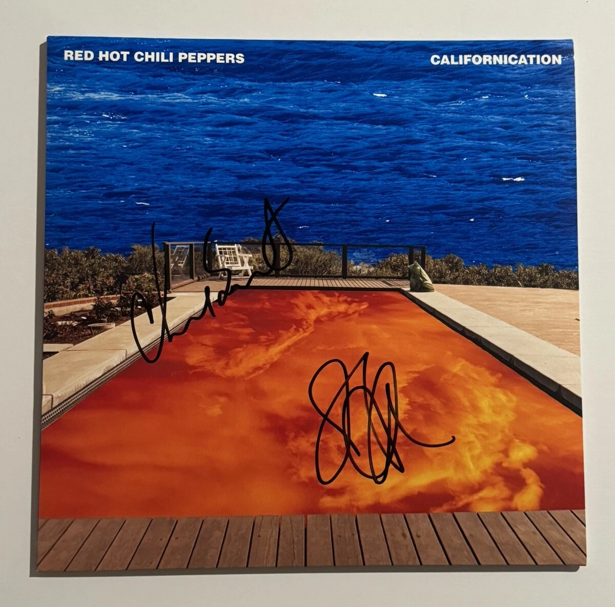JOHN FRUSCIANTE & CHAD SMITH SIGNED VINYL RECORD ALBUM RED HOT CHILI PEPPERS COA