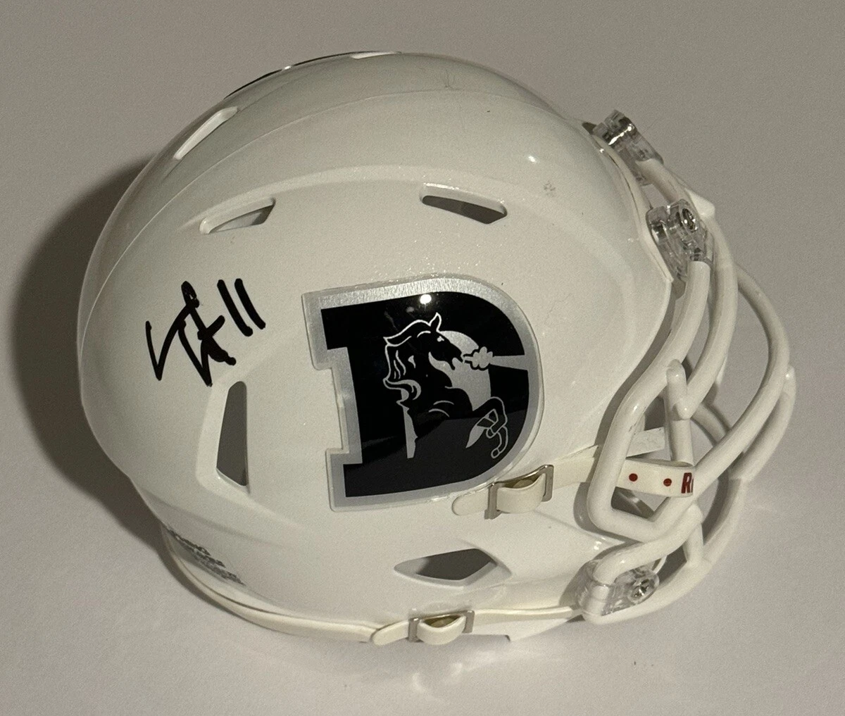 TROY FRANKLIN SIGNED MINI HELMET AUTOGRAPHED DENVER BRONCOS FOOTBALL COA