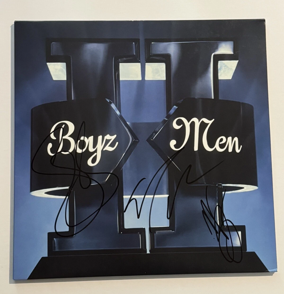 BOYZ II MEN SIGNED ALBUM VINYL RECORD FULL GROUP BAND AUTOGRAPHED BOYZ 2 MEN COA