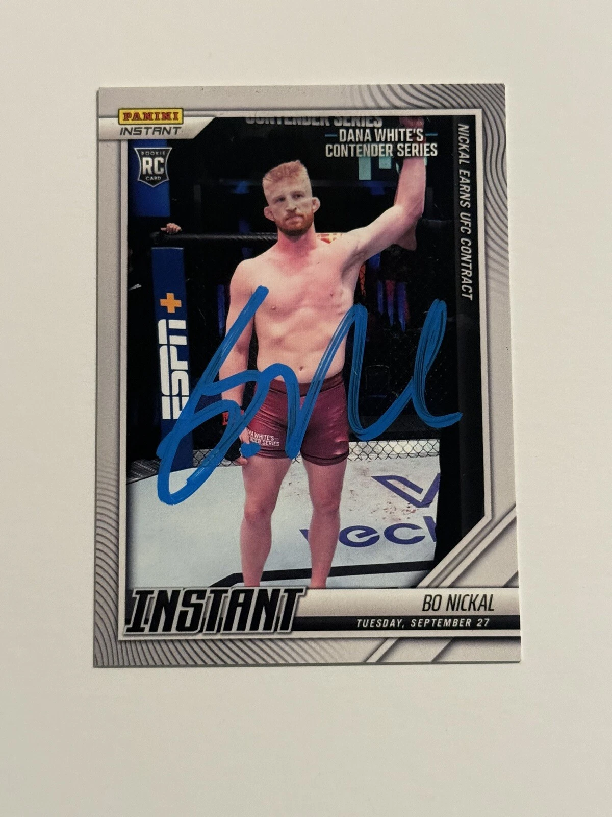 2022 Panini Instant UFC #118 Bo Nickal Rookie Card RC Auto Signed Autographed