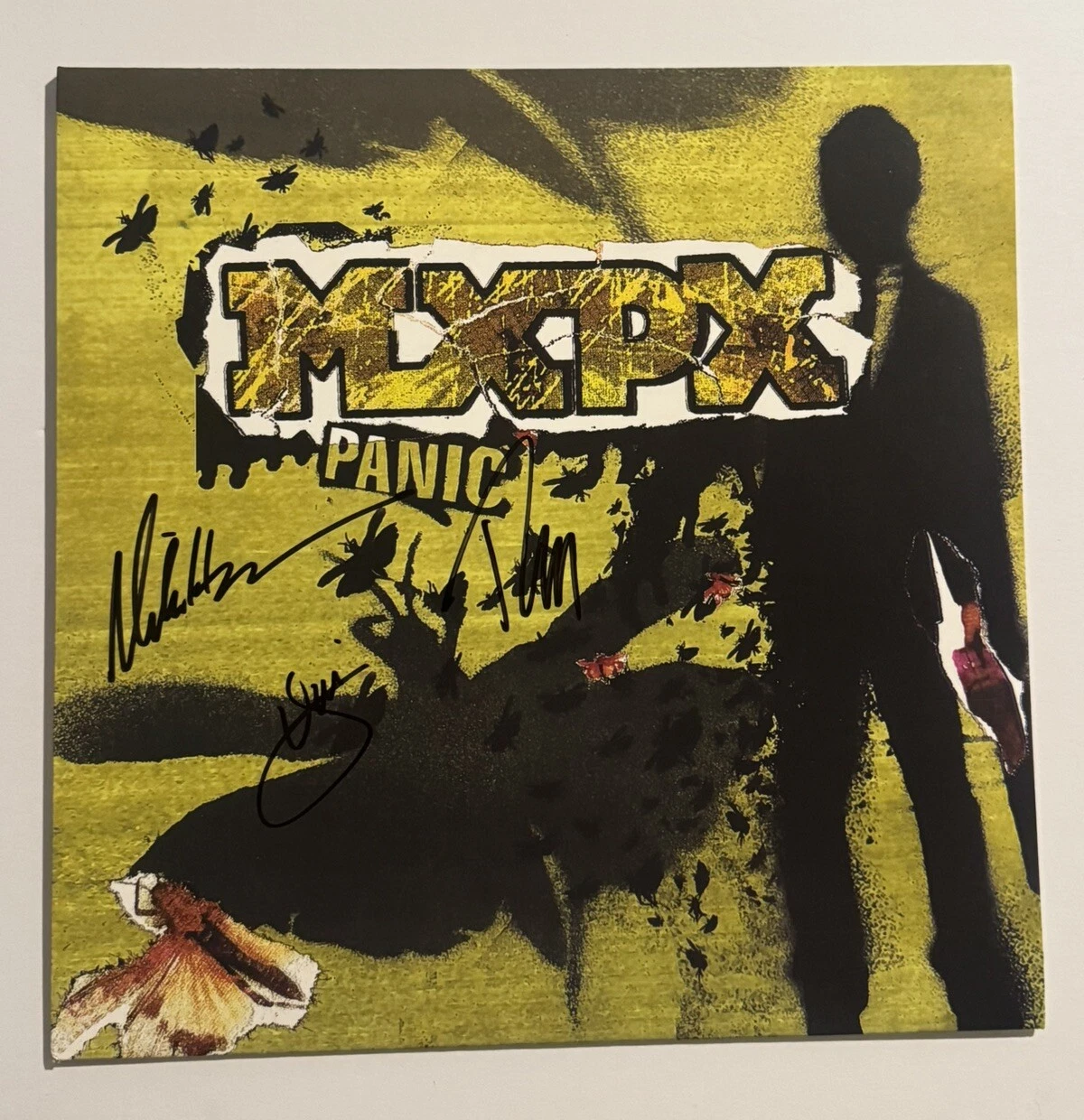 MXPX FULL BAND SIGNED PANIC VINYL RECORD AUTOGRAPHED PUNK ROCK BAND COA