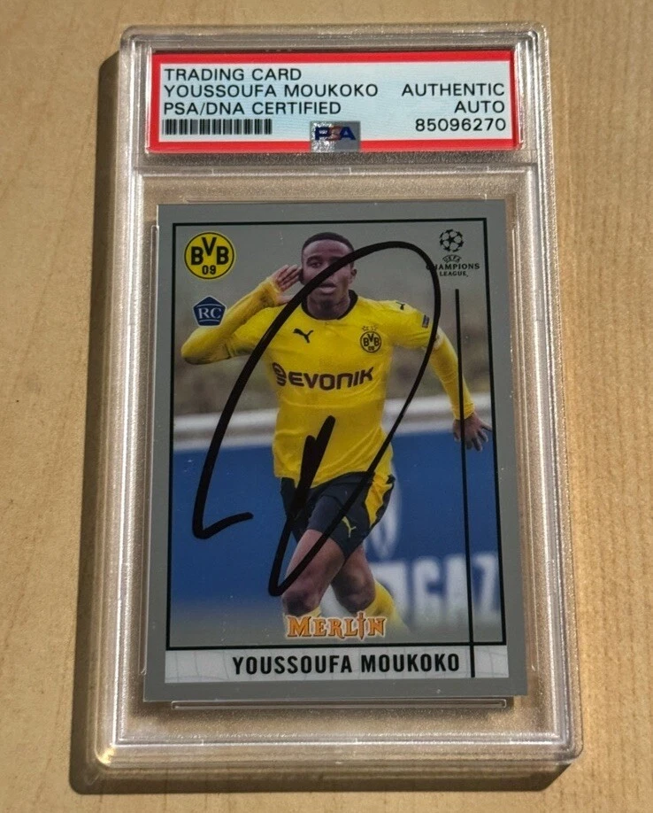 YOUSSOUFA MOUKOKO SIGNED AUTO 2020-21 TOPPS MERLIN RC ROOKIE PSA COLLECTIBLE MEMORABILIA
