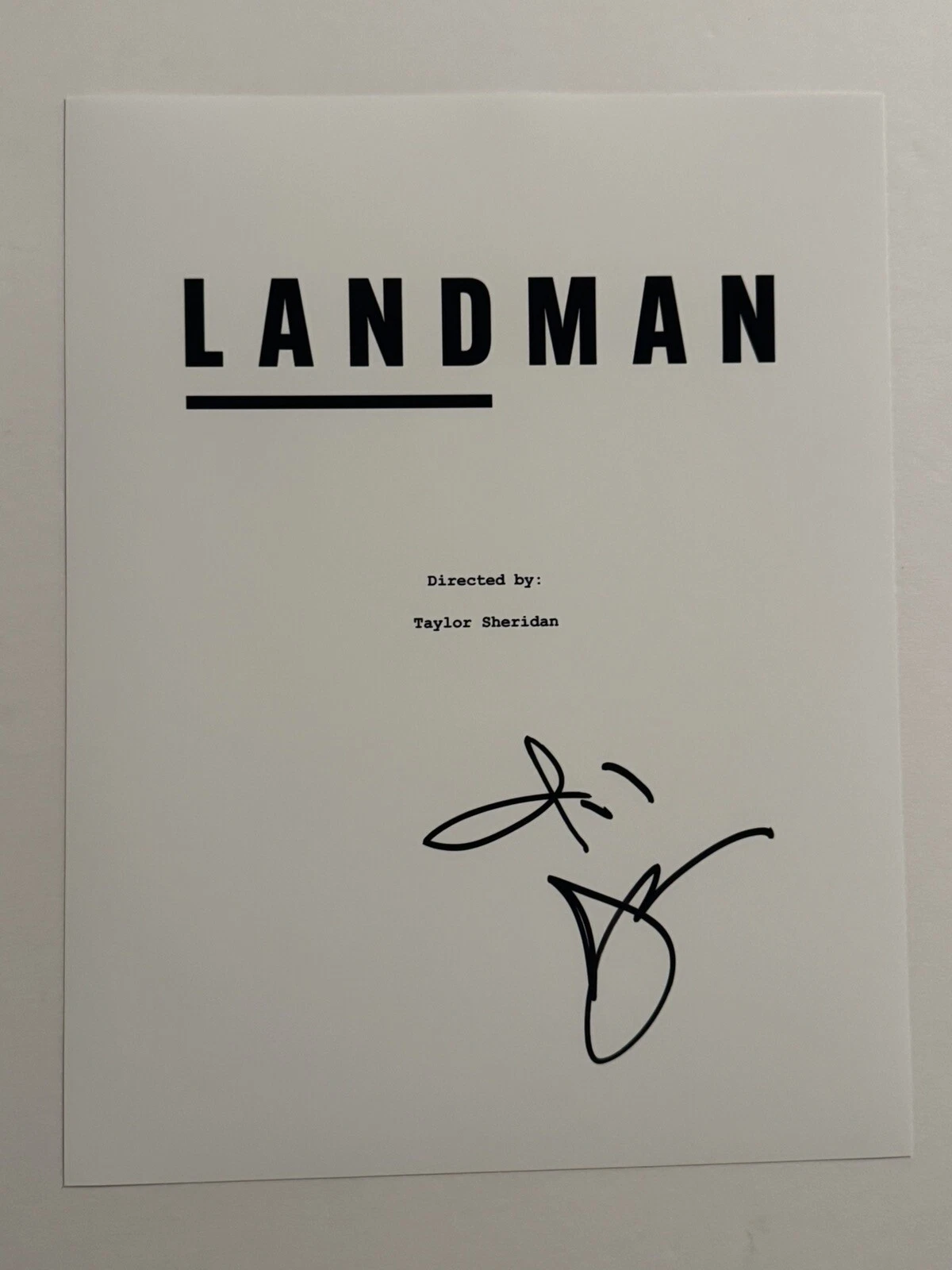 JON HAMM SIGNED SCRIPT COVER AUTOGRAPHED LANDMAN SHOW ACTOR VERY RARE COA