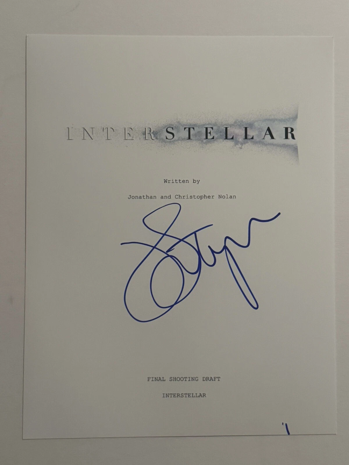 JOHN LITHGOW SIGNED SCRIPT COVER AUTOGRAPHED INTERSTELLAR ACTOR VERY RARE COA