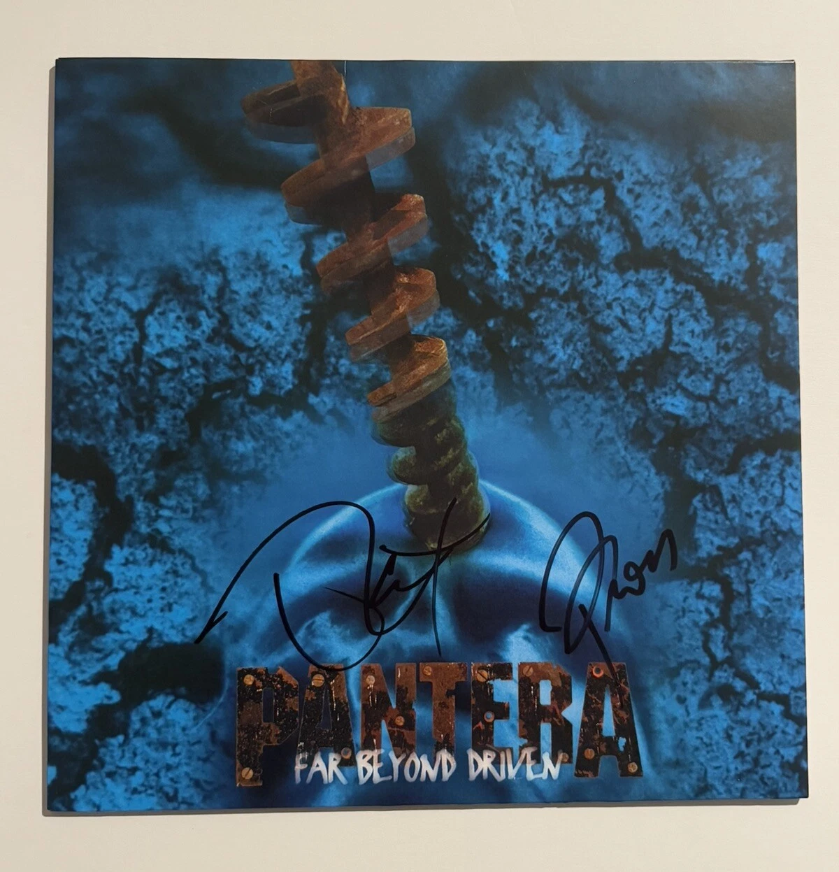 PANTERA BAND SIGNED VINYL ALBUM RECORD AUTOGRAPHED PHIL ANSELMO & REX BROWN COA