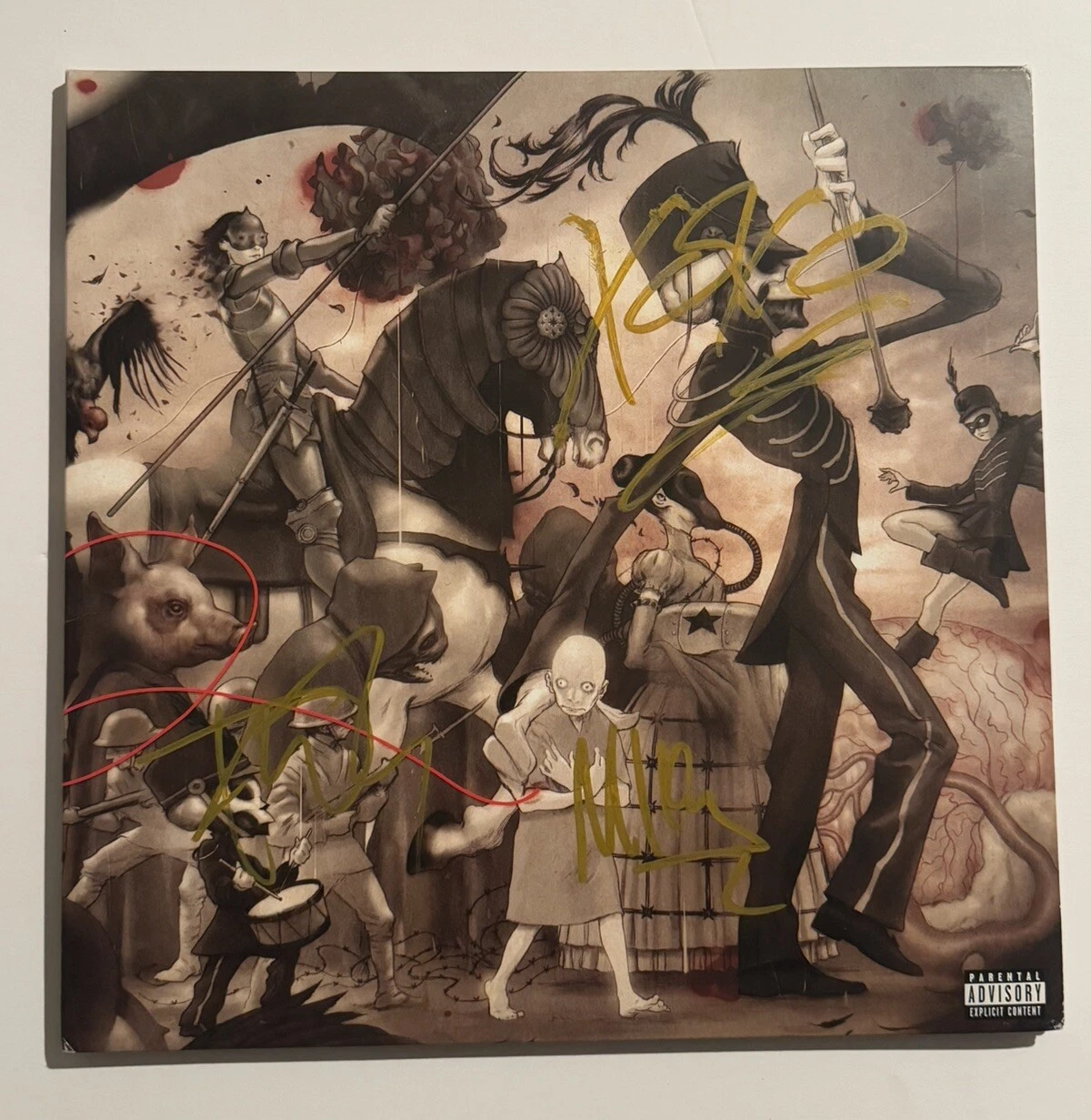 MY CHEMICAL ROMANCE BAND SIGNED VINYL ALBUM RECORD AUTOGRAPHED GERARD WAY COA
