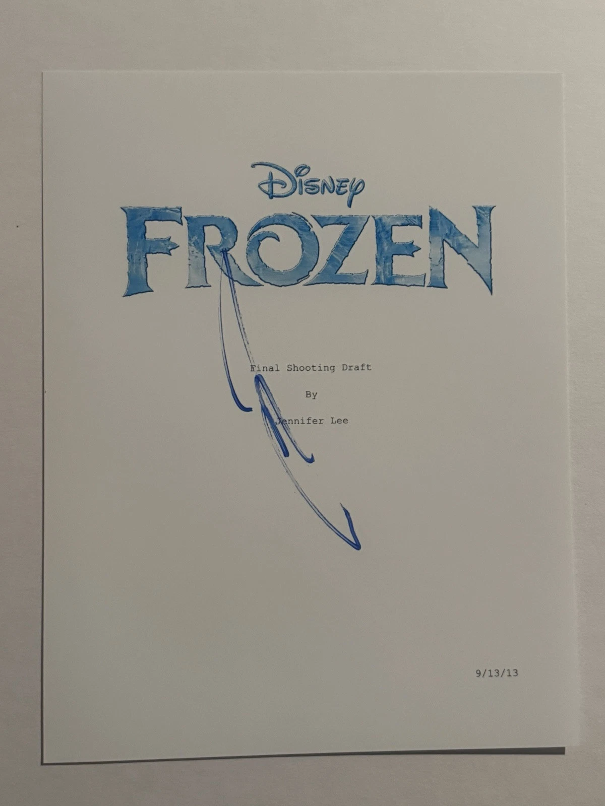 JOSH GAD SIGNED SCRIPT COVER VOICE ACTOR AUTOGRAPHED FROZEN OLAF RARE COA