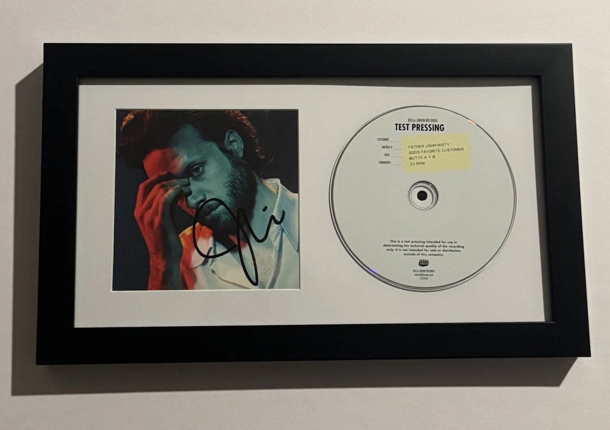 FATHER JOHN MISTY HAND SIGNED CD FRAMED RARE INDIE SINGER JOSHUA TILLMAN COA