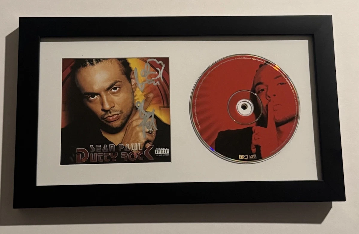 SEAN PAUL SINGER RAPPER HAND SIGNED DUTTY ROCK CD FRAMED HIP HOP STAR COA