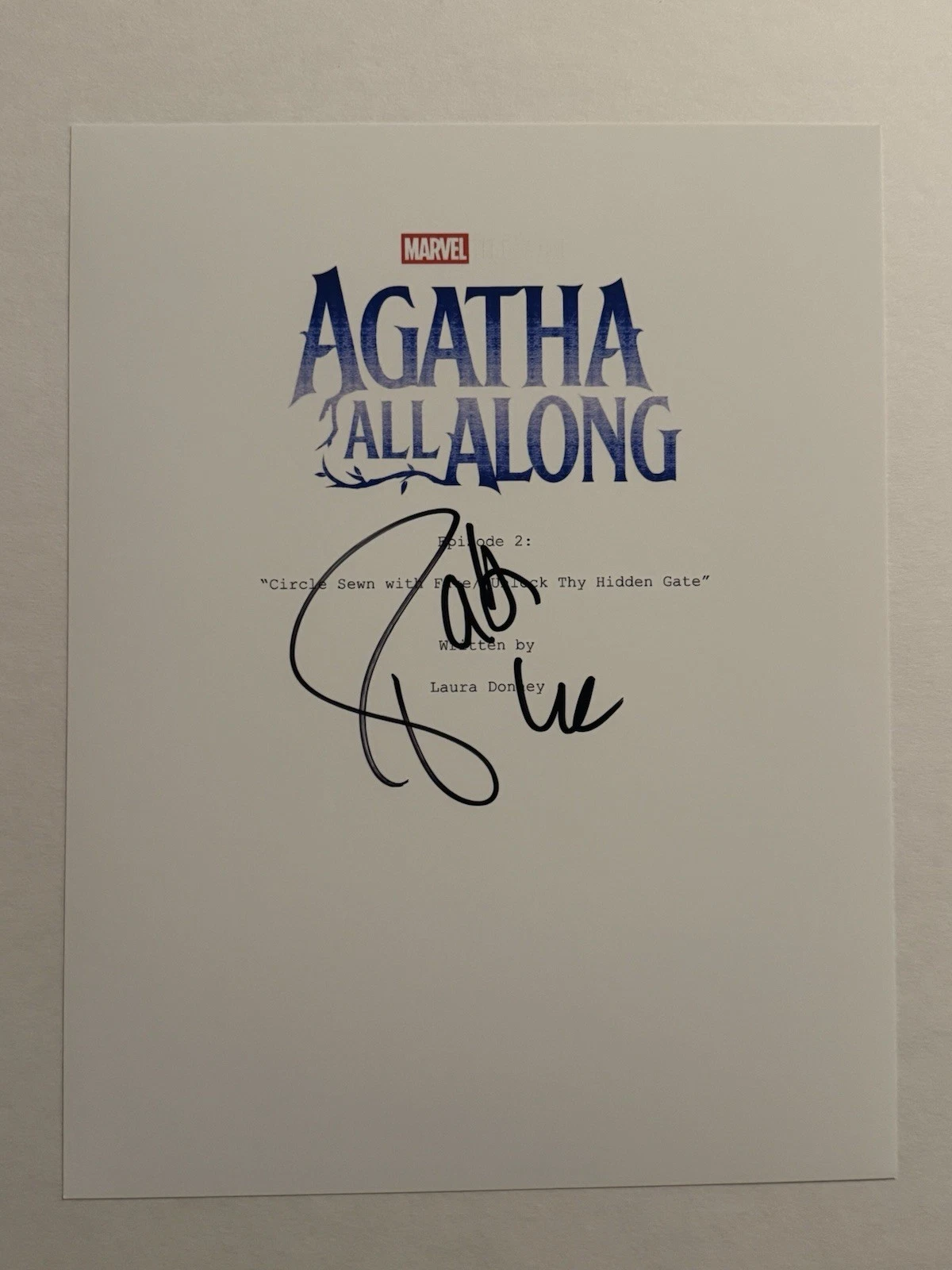 PATTI LUPONE SIGNED SCRIPT COVER ACTRESS AUTOGRAPHED AGATHA ALL ALONG COA