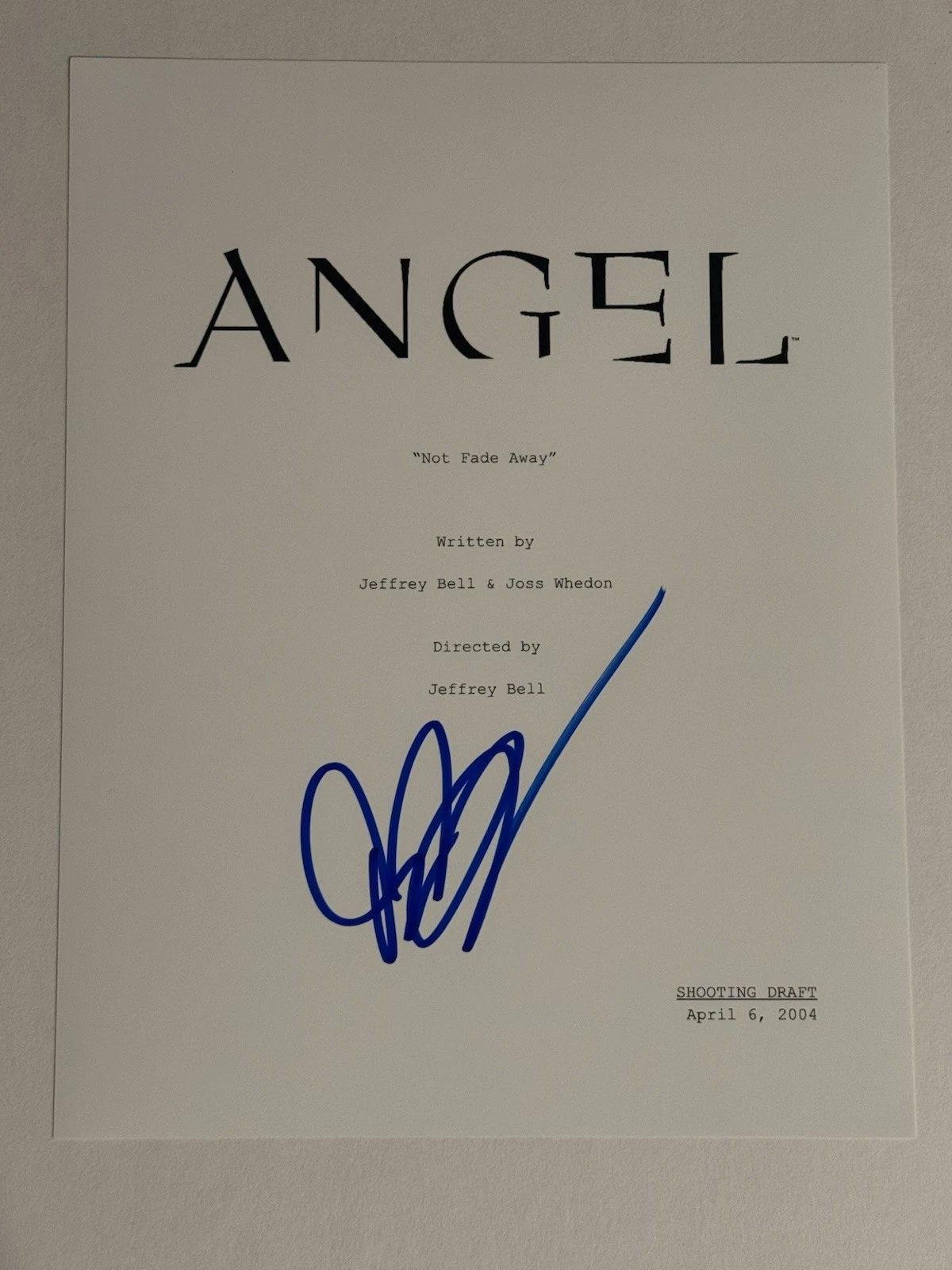 DAVID BOREANAZ SIGNED SCRIPT COVER ACTOR AUTOGRAPHED ANGEL SHOW RARE COA