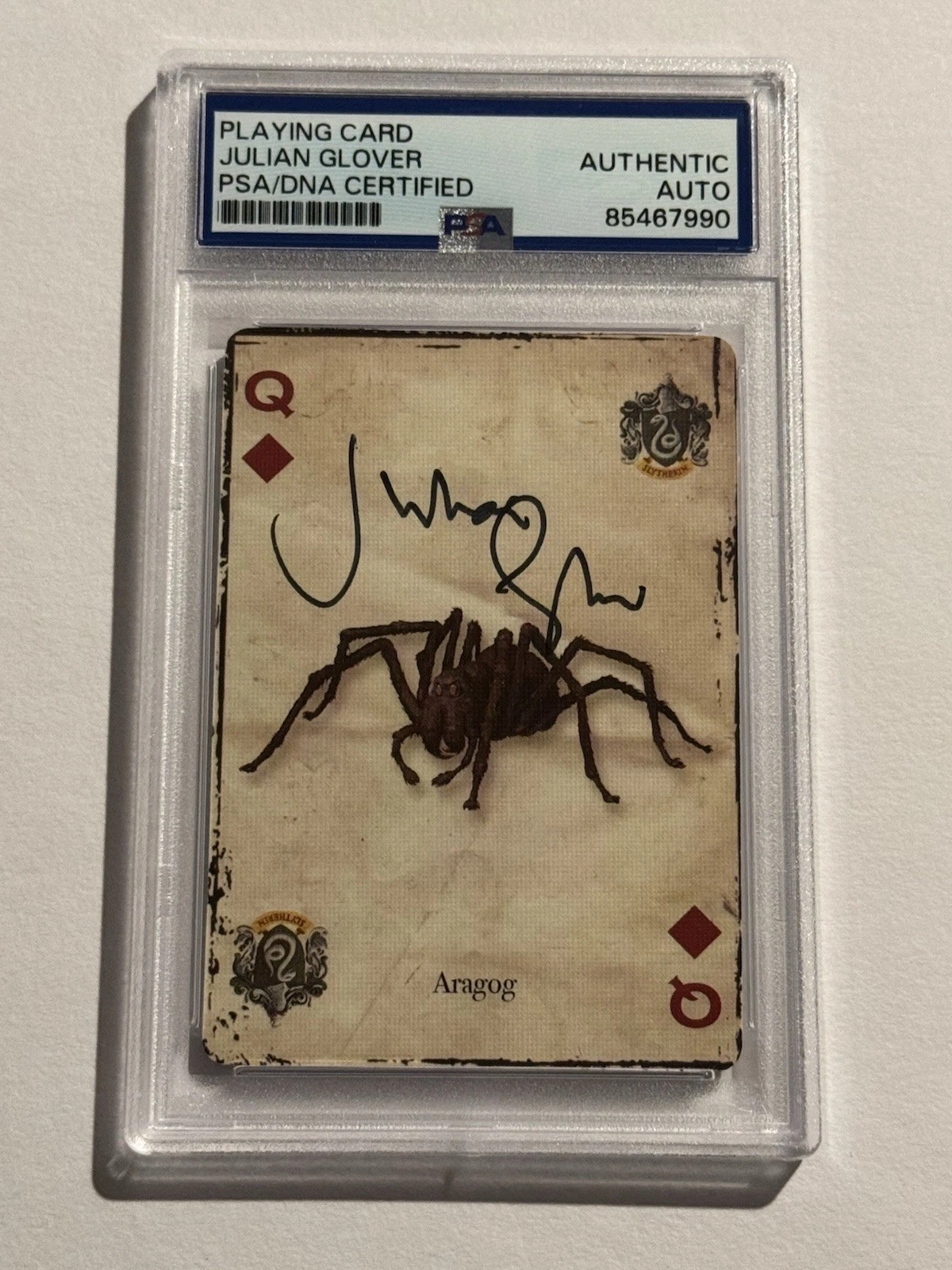 JULIAN GLOVER SIGNED AUTO 2015 WARNER BROTHERS CARD ARAGOG Harry Potter PSA