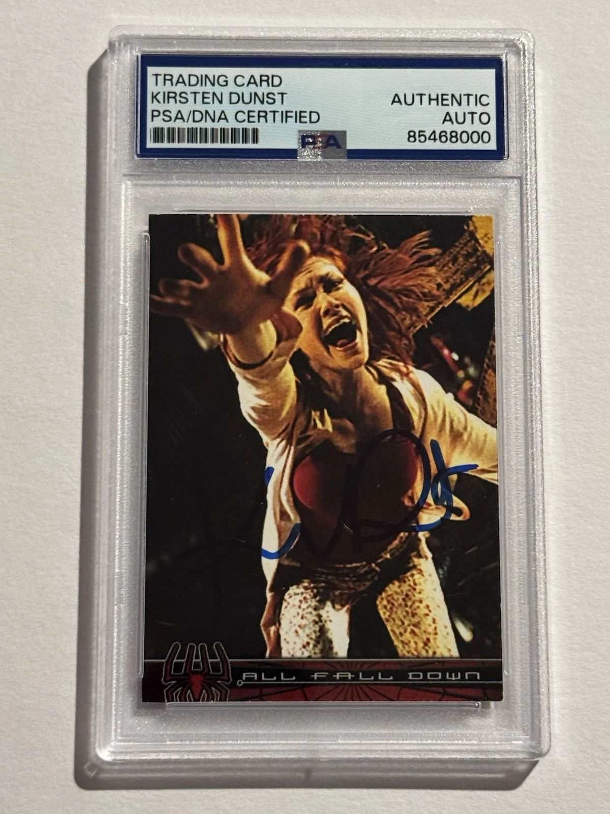 KIRSTEN DUNST SIGNED AUTO Marvel Spider-Man 2002 Topps #73 Mary Jane Watson PSA