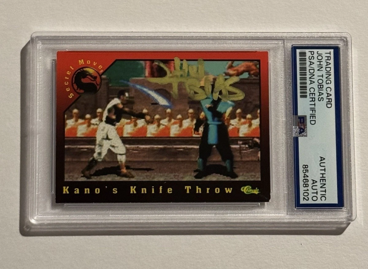 JOHN TOBIAS SIGNED AUTO 1994 CLASSIC MORTAL COMBAT TRADING CARD CREATOR PSA