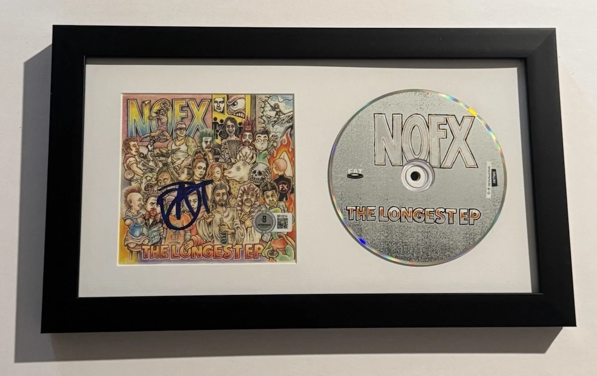 FAT MIKE  SIGNED CD FRAMED MATTED NOFX BAND LEAD SINGER VERY RARE BAS COA