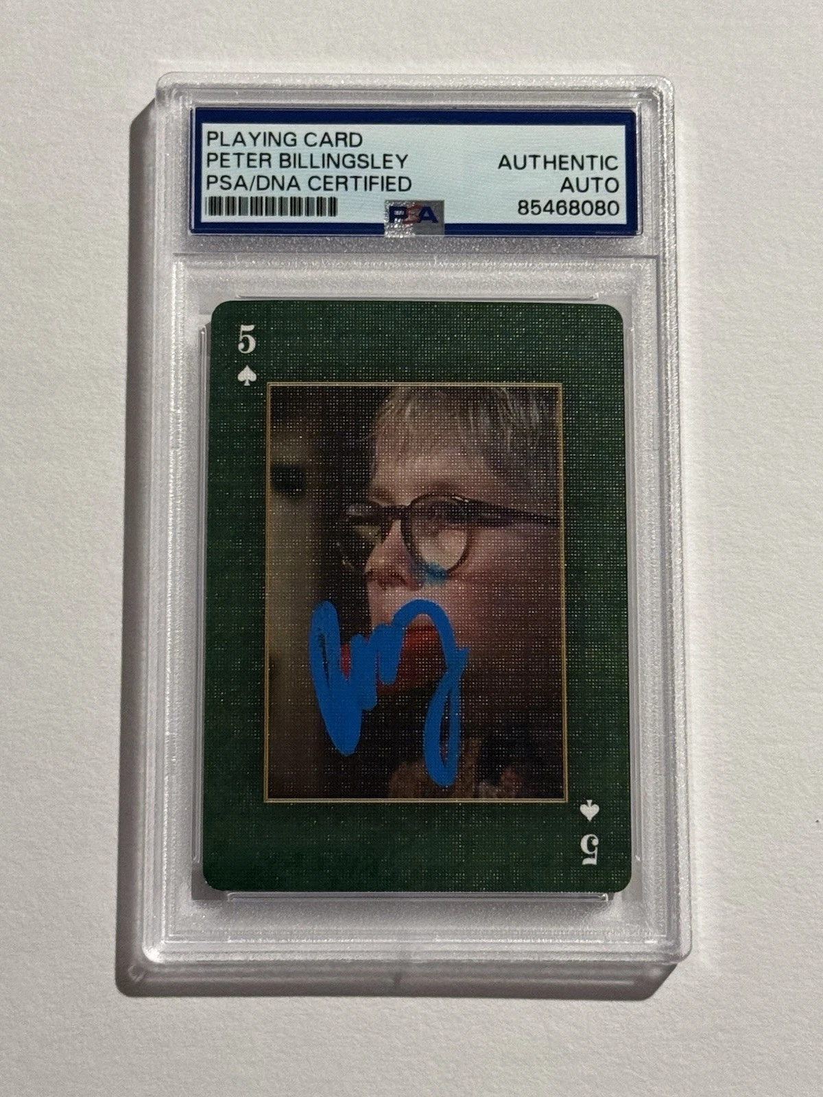 PETER BILLINGSLEY SIGNED AUTO A CHRISTMAS STORY PLAYING CARD RALPHIE PSA