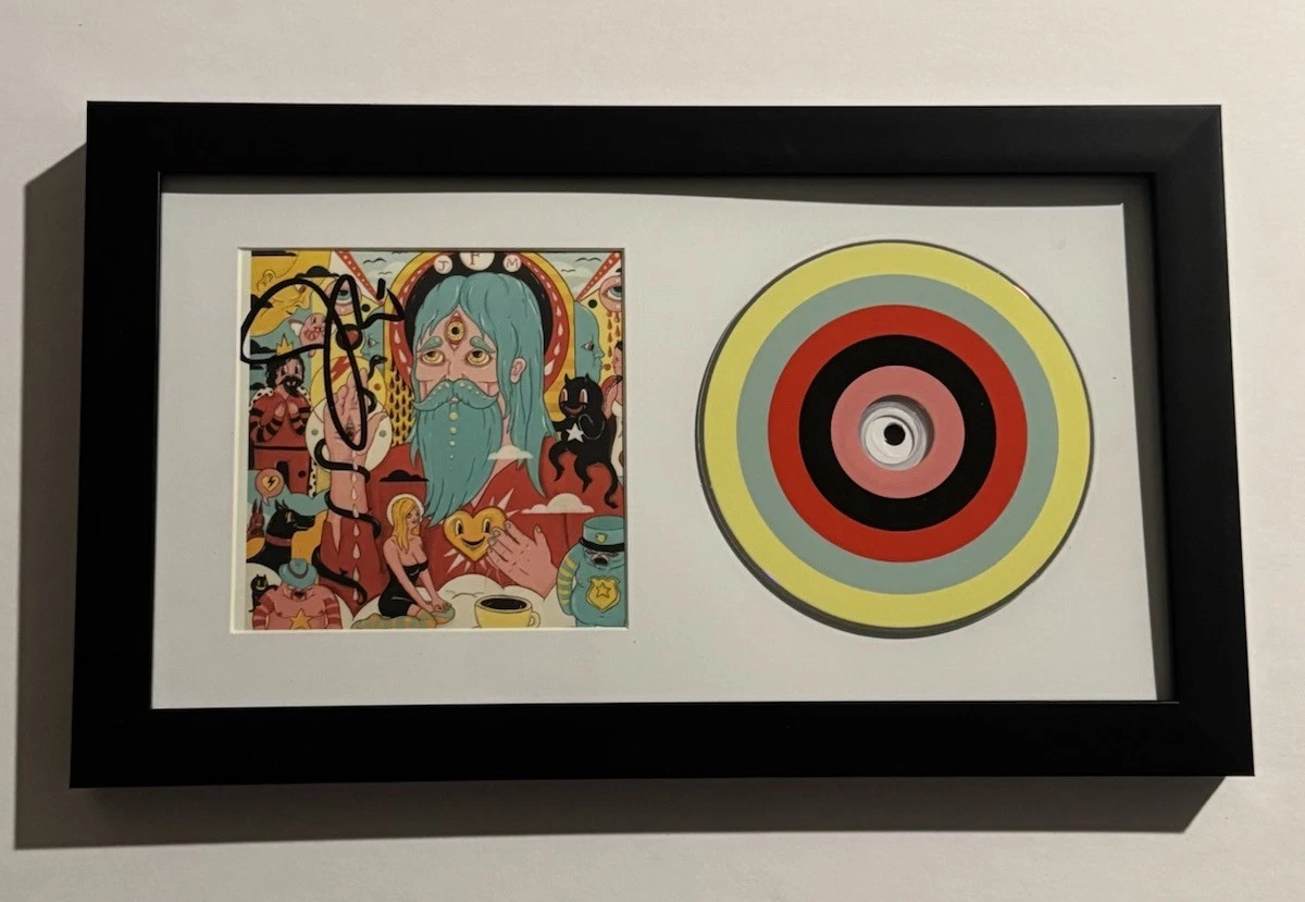 FATHER JOHN MISTY HAND SIGNED CD FRAMED RARE INDIE SINGER JOSHUA TILLMAN COA