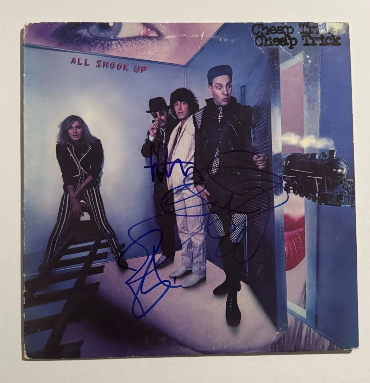 CHEAP TRICK FULL BAND SIGNED VINYL RECORD AUTOGRAPHED ROBIN ZANDER NIELSEN COA