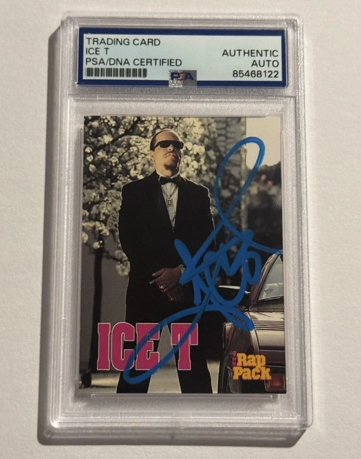 1991 Premier Rap Pack Ice T SIGNED AUTO #49 VERY RARE RAPPER ACTOR PSA