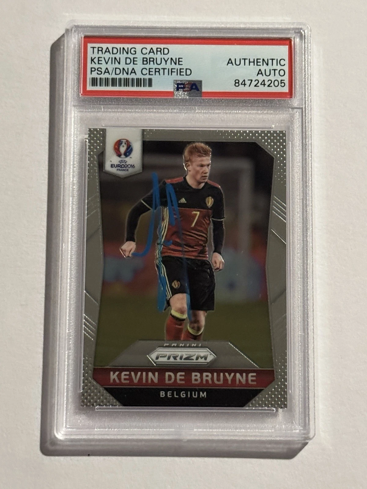 2016 Panini Prizm UEFA Kevin De Bruyne RC #23 SIGNED AUTO PSA