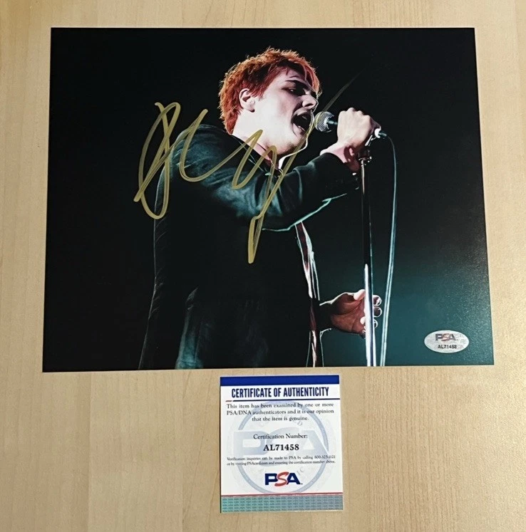 GERARD WAY SIGNED MY CHEMICAL ROMANCE BAND 8x10 PHOTO AUTOGRAPHED SINGER PSA COA