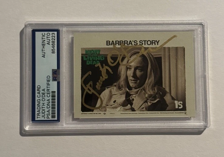 JUDITH O'DEA SIGNED AUTO 2023 FRIGHT RAGS NIGHT OF THE LIVING DEAD PSA/DNA