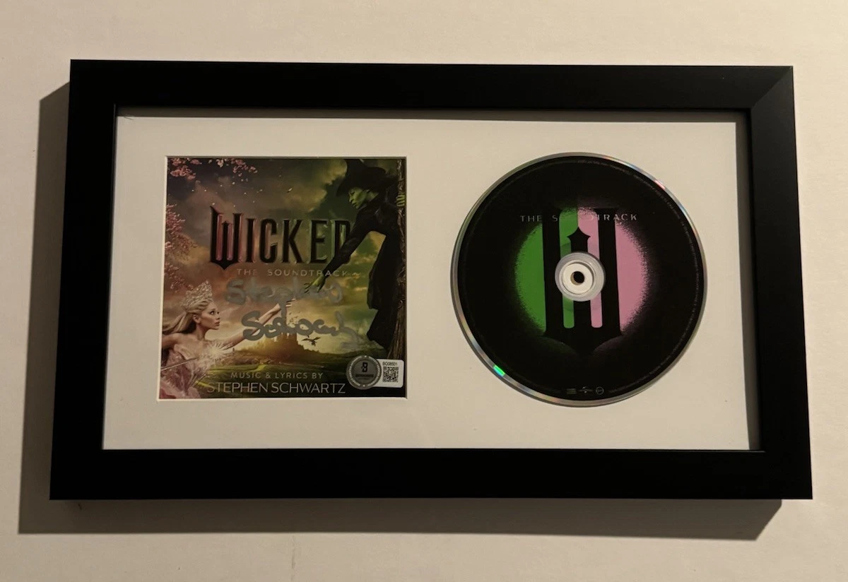 STEPHEN SCHWARTZ HAND SIGNED CD FRAMED WICKED MOVIE COMPOSER RARE BAS COA
