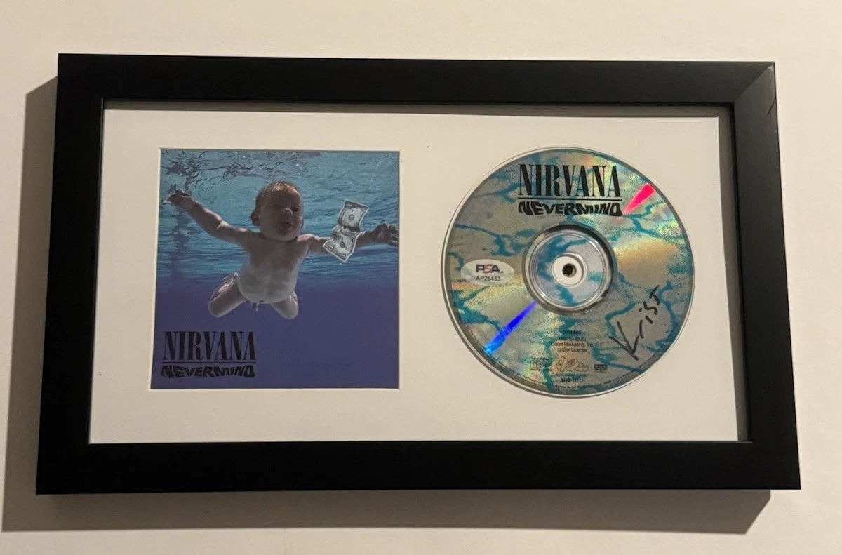 KRIST NOVOSELIC HAND SIGNED CD FRAMED NIRVANA BAND ORIGINAL BASSIST PSA COA