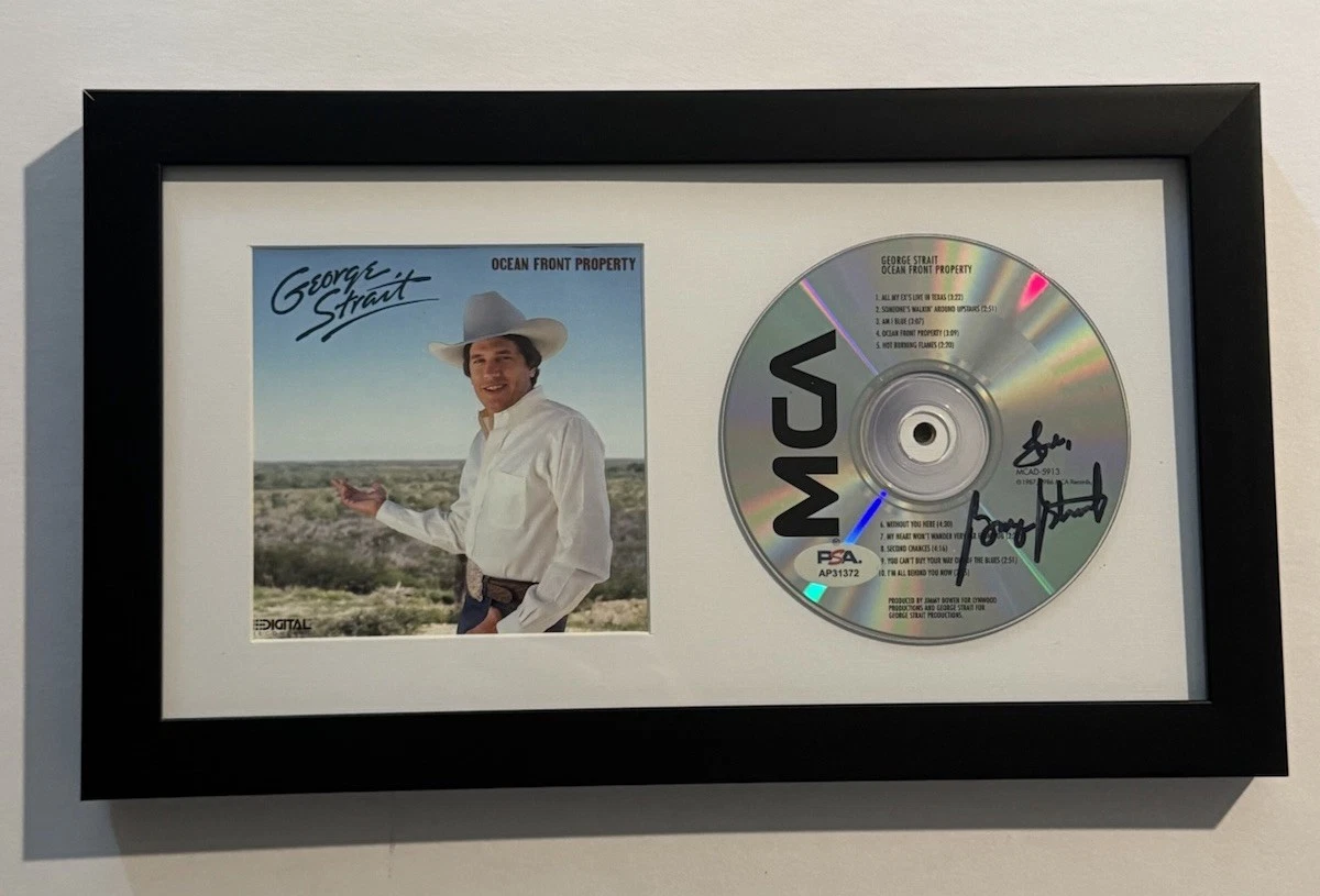 GEORGE STRAIT HAND SIGNED CD FRAMED COUNTRY MUSIC LEGEND VERY RARE PSA COA