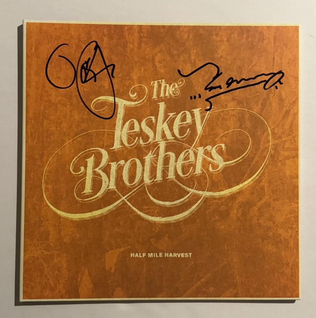 THE TESKEY BROTHERS FULL BAND SIGNED VINYL RECORD ALBUM AUTOGRAPHED RARE COA