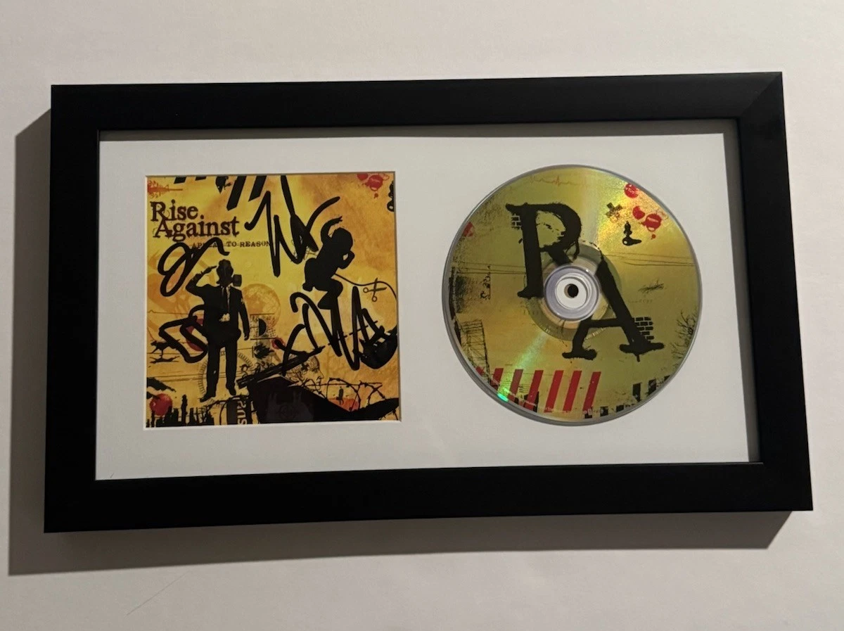 RISE AGAINST FULL BAND SIGNED APPEAL TO  REASON CD FRAMED ROCK TIM MCILRATH COA