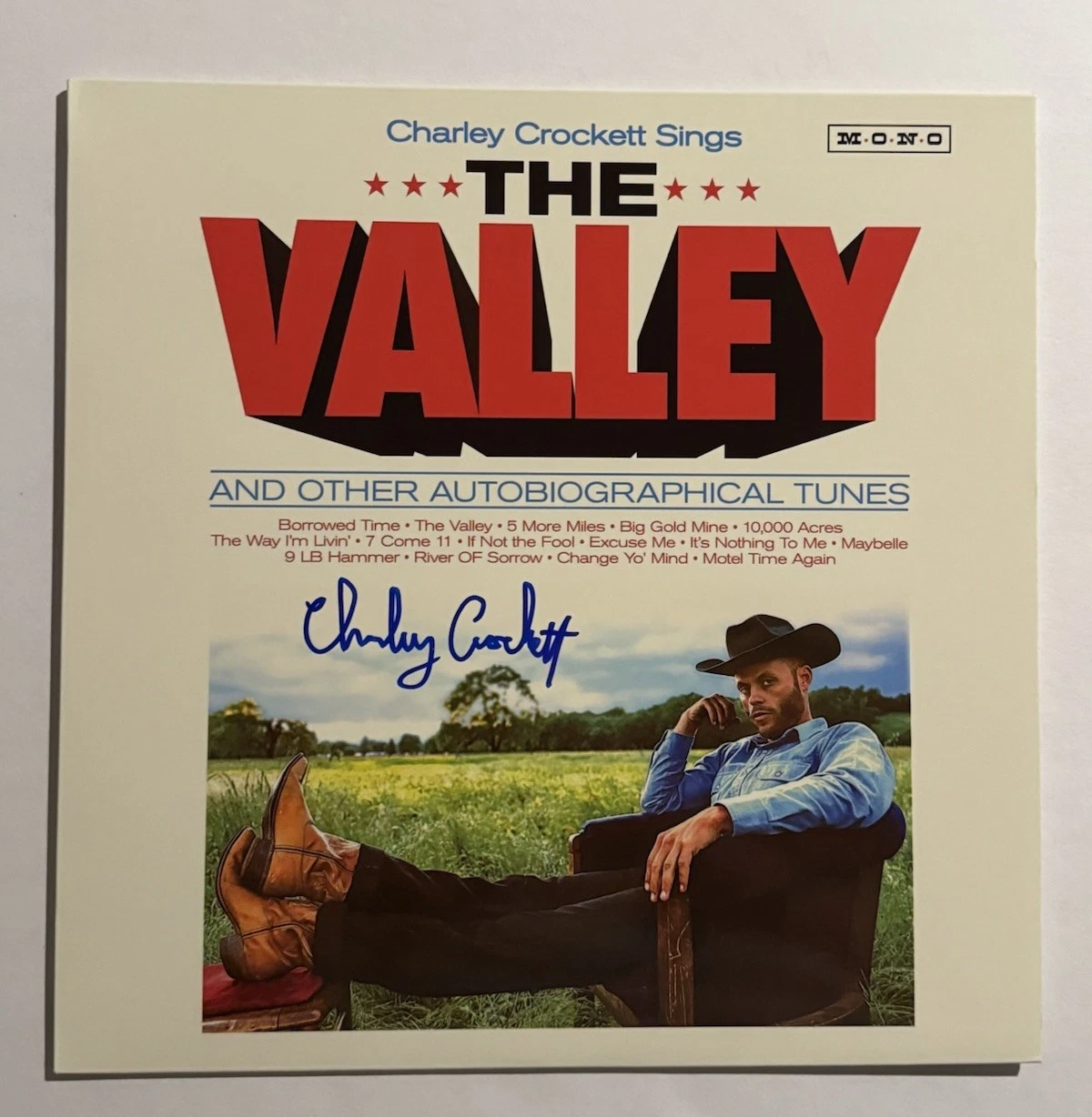 CHARLEY CROCKETT SIGNED THE VALKEY LP VINYL RECORD ALBUM COUNTRY SINGER COA