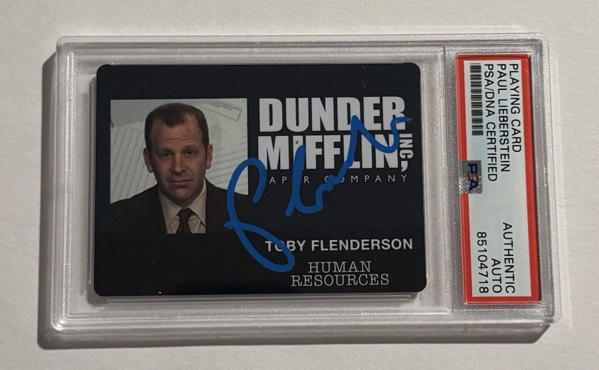 PAUL LIEBERSTEIN Signed The Office RC Rookie Card Downsizing Game Toby PSA/DNA