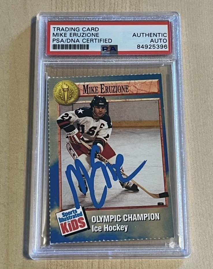 Mike Eruzione 1992 SI For Kids II Signed Auto Miracle On Ice Legend PSA DNA