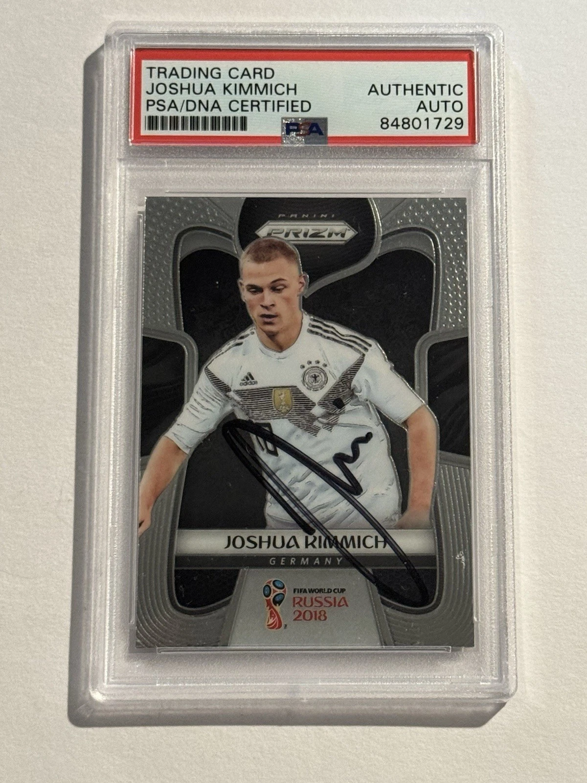 2018 Panini Prizm World Cup Soccer RC #90 Joshua Kimmich Signed AUTO Germany PSA