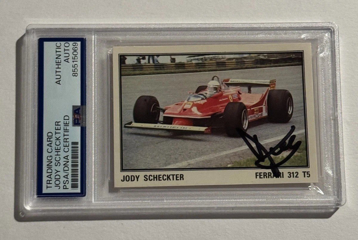 1980 Panini F1 Grand Prix #36 JODY SCHECKTER SIGNED AUTO ROOKIE CARD Sticker PSA